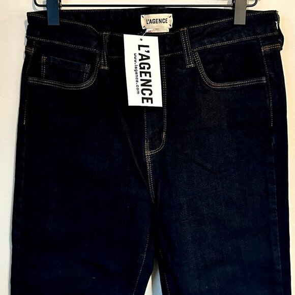 NWT L'AGENCE Margot High Rise Skinny Jean in Midnight - Size 28 - Picture 5 of 11